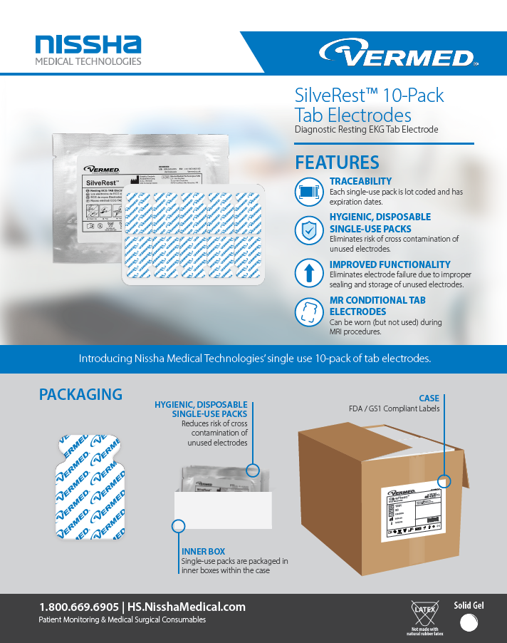<p>SilveRest&trade; 10 Pack Tab Electrodes</p>