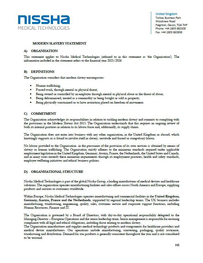 <p>Modern Slavery Statement - UK</p>